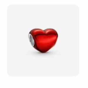 Pandora Metallic Red Heart Charm
